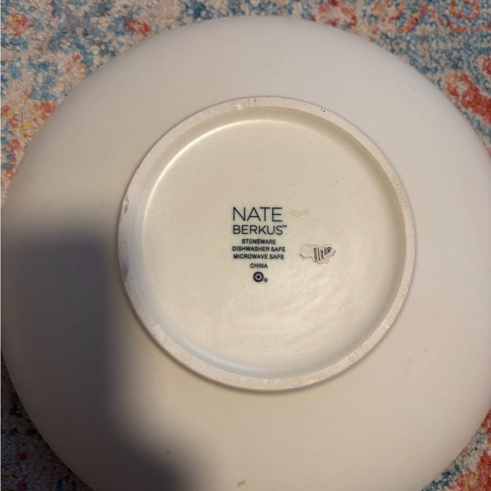 Nate Berkus Black & White Botanical Bird Ceramic Stoneware Bowl - Picture 3 of 4